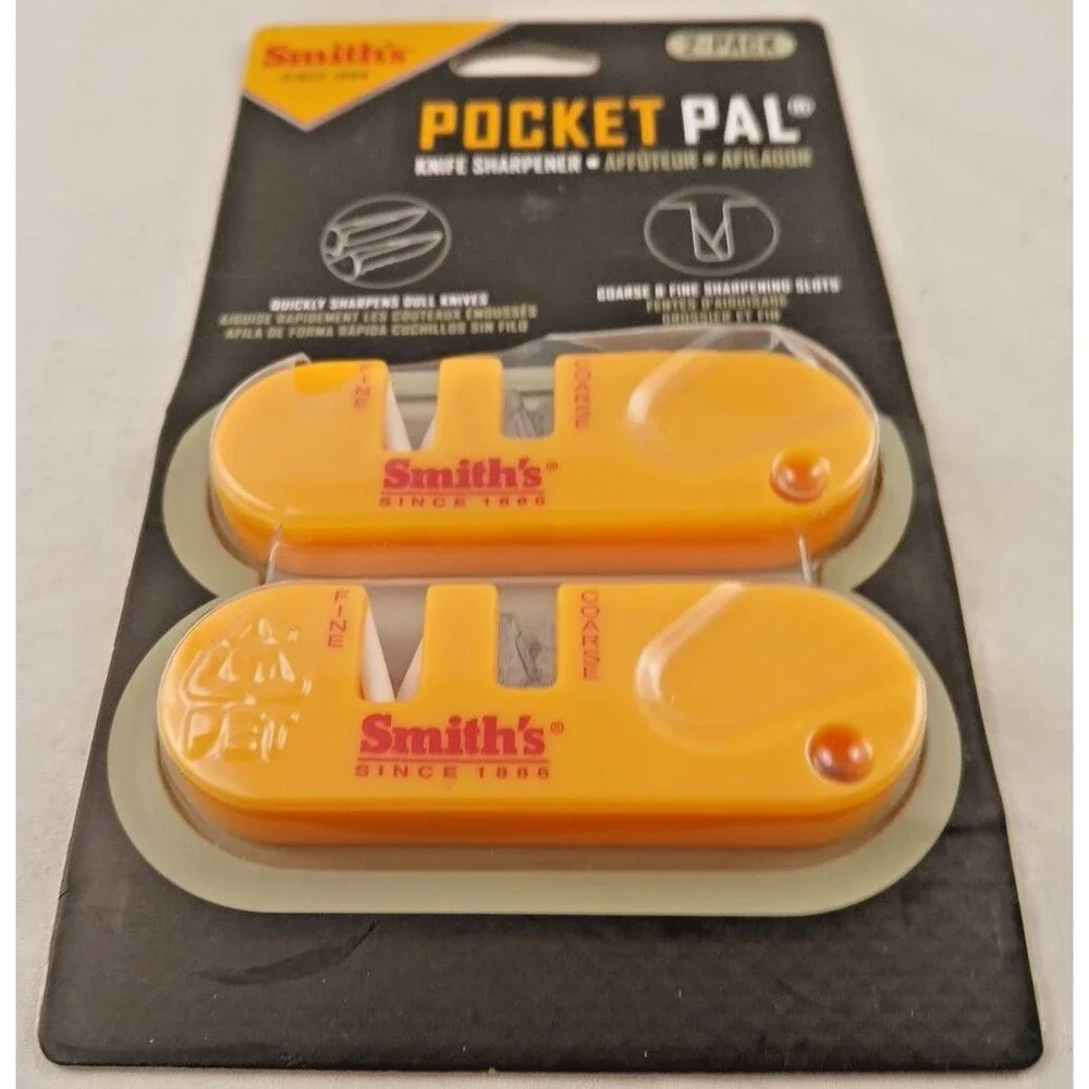 Smith’s 51459 Pocket Pal Knife Sharpener - 2-Pack - Orange
